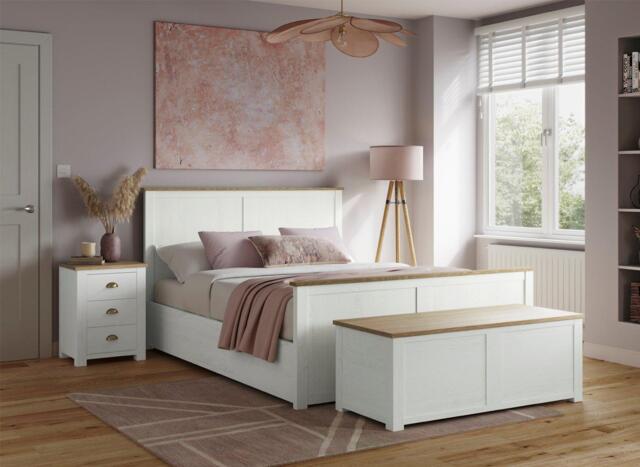 Fairbourne Wooden Ottoman Bed Frame - 5'0 King - White - image 1