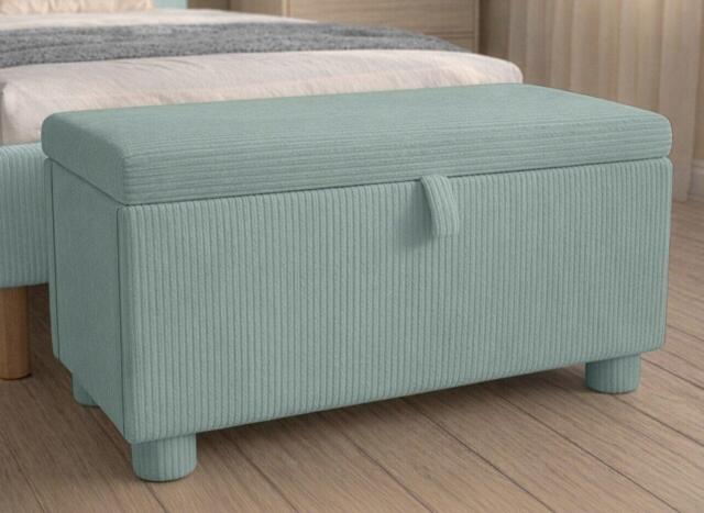 Darcie Upholstered Bunny Storage Box - Blue - image 1