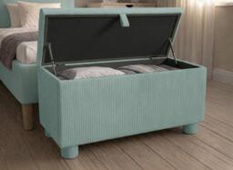 Darcie Upholstered Bunny Storage Box - Blue - thumbnail 2
