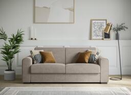 Verona 3-Seater Pull-Out Sofa Bed - Beige