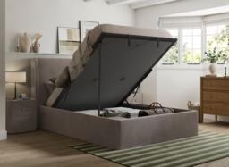 Silentnight Payton Upholstered Ottoman Bed Frame - 5'0 King - Grey - thumbnail 2