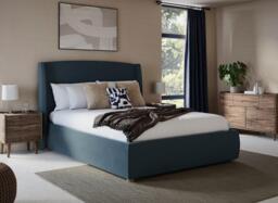 TEMPUR® Linford Upholstered Ottoman Bed Frame - 5'0 King - Blue
