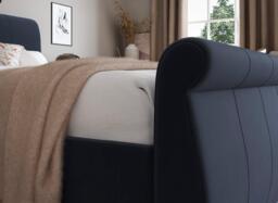 Lucia Ergomotion Adjustable Upholstered Bed Frame - 4'6 Double - Blue - thumbnail 4