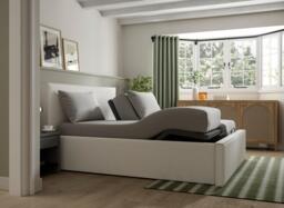 Bethany Ergomotion Adjustable Upholstered Bed Frame - 6'0 Super king - Grey - thumbnail 2