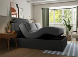 Silentnight Holden Ergomotion Adjustable Upholstered Bed Frame - 5'0 King - Grey