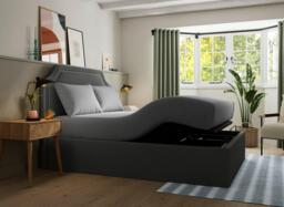 Silentnight Holden Ergomotion Adjustable Upholstered Bed Frame - 5'0 King - Grey - thumbnail 2