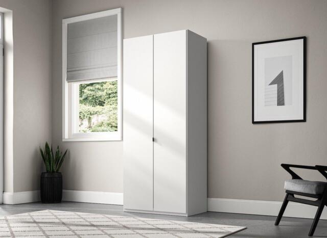 Kirkpatrick Wooden 2-Door Wardrobe - White