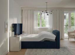 Foley Adjustable TV Bed - 6'0 Super king - Blue - thumbnail 3