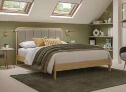 Soren Wooden Bed Frame - 4'6 Double - Beige