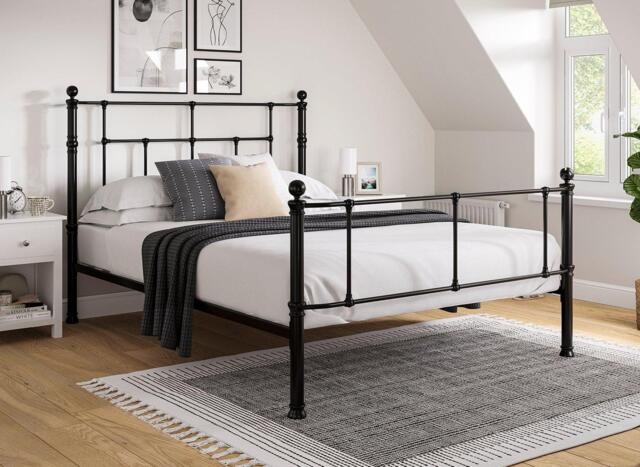 Jessica Metal Bed Frame - 4'6 Double - Black