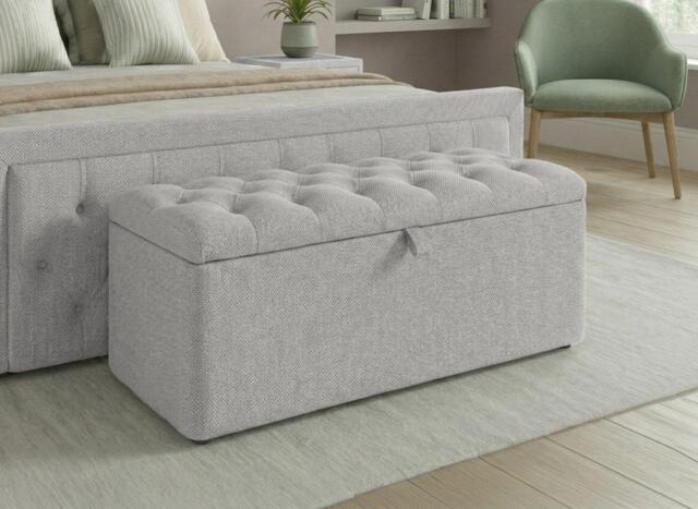 Robyn Upholstered Blanket Box - Grey - image 1