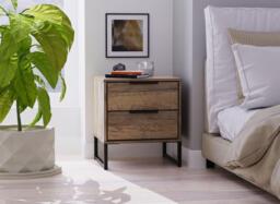 Dakota Bedside Table - Brown - thumbnail 1