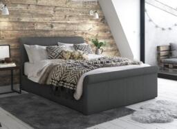 Wilson Upholstered Ottoman Bed Frame - 5'0 King - Grey - thumbnail 2