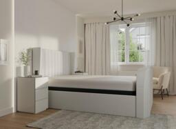 Foley Adjustable TV Bed - 4'6 Double - Grey - thumbnail 2