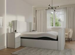 Foley Adjustable TV Bed - 4'6 Double - Grey - thumbnail 4