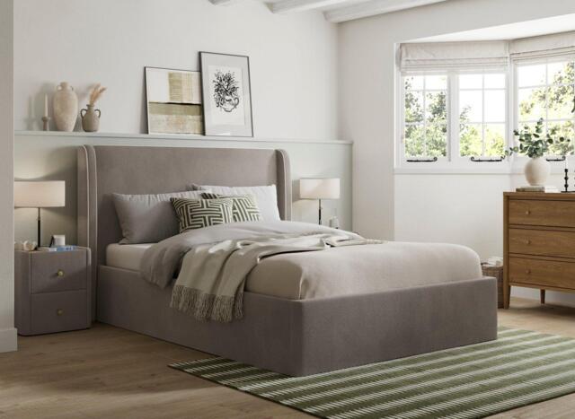 Silentnight Payton Upholstered Bed Frame - 4'6 Double - Grey