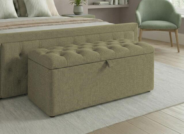 Robyn Upholstered Blanket Box - Green - image 1