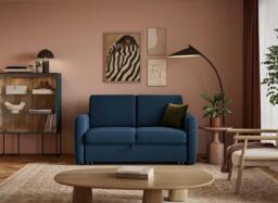 Antrim 2-Seater Pull-Out Sofa Bed - Blue
