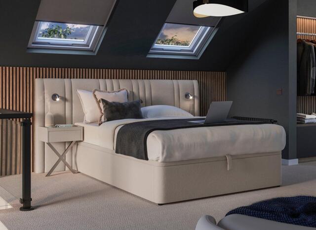 Madison Ottoman Hotel Bed Natural - 5'0 King - Cream - image 1