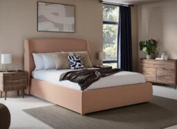 TEMPUR® Linford Upholstered Ottoman Bed Frame - 4'6 Double - Pink