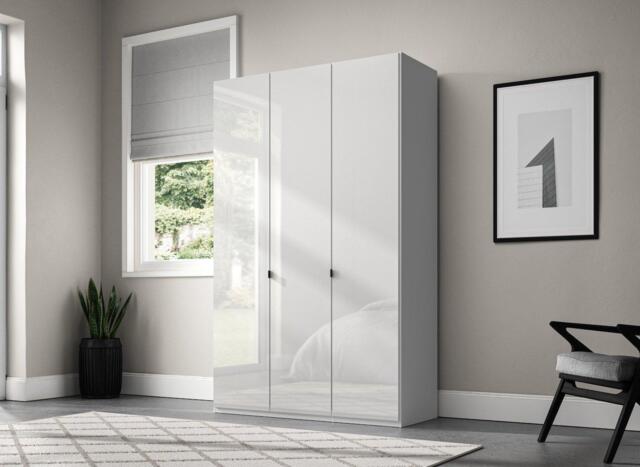 Kirkpatrick Wooden 3-Door Wardrobe - White
