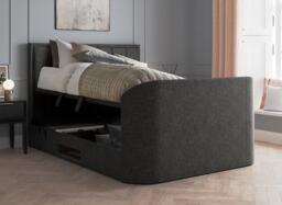 Osaka Ottoman TV Bed - 6'0 Super king - Grey - thumbnail 2