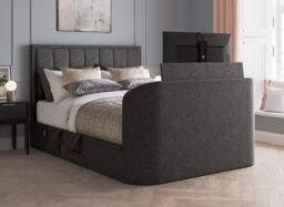 Osaka Ottoman TV Bed - 6'0 Super king - Grey - thumbnail 1