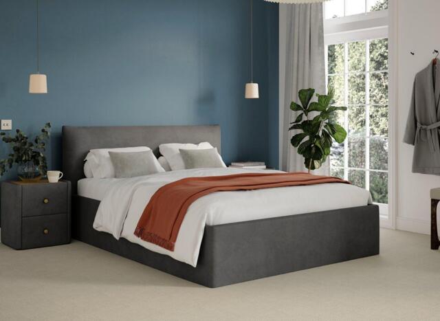 Silentnight Perrie Upholstered Bed Frame - 5'0 King - Grey