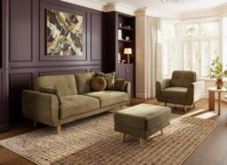 Ballymena Ottoman stool - Green - thumbnail 2