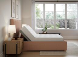 TEMPUR® Duxford Sleepmotion Adjustable Upholstered Bed Frame - 6'0 Super king - Pink - thumbnail 4