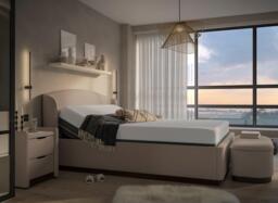 House Beautiful Chloe Upholstered Sleepmotion Adjustable Bed Frame - 4'6 Double - Beige - thumbnail 4