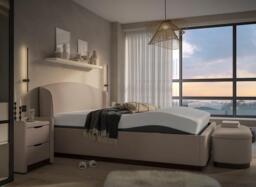 House Beautiful Chloe Upholstered Sleepmotion Adjustable Bed Frame - 4'6 Double - Beige - thumbnail 2