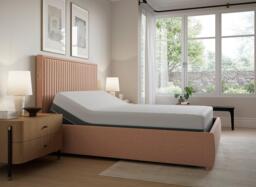 TEMPUR® Duxford Sleepmotion Adjustable Upholstered Bed Frame - 5'0 King - Pink - thumbnail 4