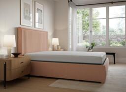 TEMPUR® Duxford Sleepmotion Adjustable Upholstered Bed Frame - 5'0 King - Pink - thumbnail 2