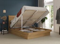 Lodge Platform Ottoman Bed Frame - 4'6 Double - Brown - thumbnail 2