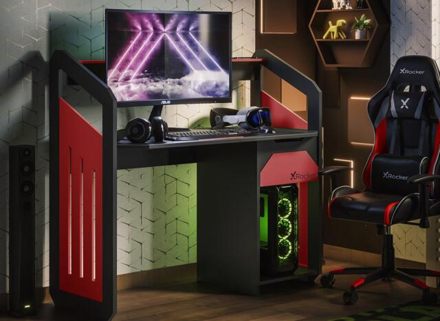 Battalion X-Rocker Gaming Desk - Red - image 1