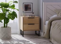 Dakota Bedside Table - Brown