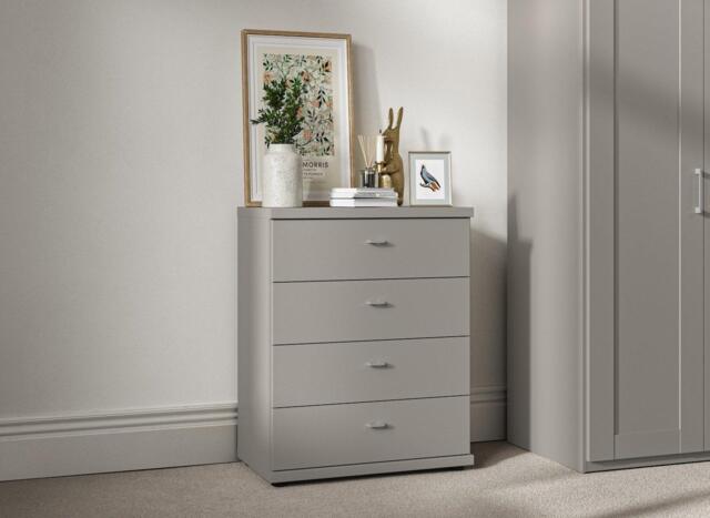 Dover 4-Drawer Chest - Grey
