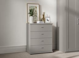 Dover 4-Drawer Chest - Grey