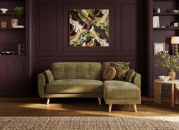 Ballymena corner 3-Seater Corner Clic-Clac Sofa Bed - Green - thumbnail 1