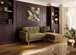 Ballymena corner 3-Seater Corner Clic-Clac Sofa Bed - Green - thumbnail 3