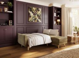 Ballymena corner 3-Seater Corner Clic-Clac Sofa Bed - Green - thumbnail 2