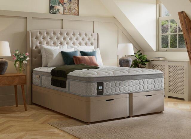 Sealy Ottoman Divan Base - 4'6 Double - Beige