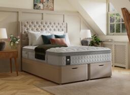 Sealy Ottoman Divan Base - 4'6 Double - Beige