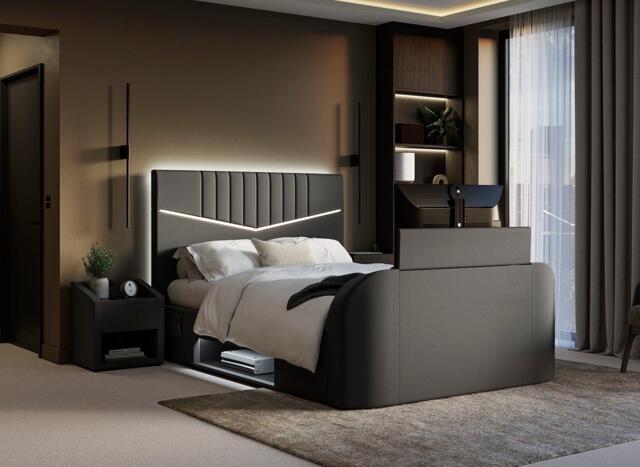 Quantum TV Bed - 5'0 King - Black - image 1