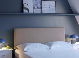 Dreams Workshop Newark Headboard - 4'6 Double - Beige - thumbnail 2