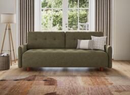 Wicklow 3-Seater Pull-Out Sofa Bed - Green - thumbnail 1