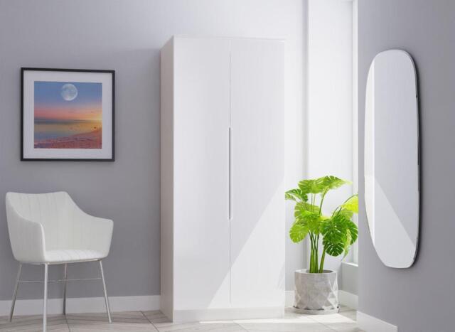 Houston 2-Door Wardrobe - White - image 1