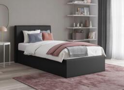 Yardley Upholstered Ottoman Bed Frame - 3'0 Single - Black - thumbnail 2