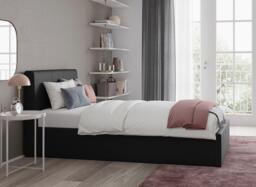Yardley Upholstered Ottoman Bed Frame - 3'0 Single - Black - thumbnail 3